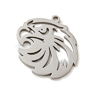 Non-Tarnish 201 Stainless Steel Pendants, Laser Cut, Eagle, Stainless Steel Color, 17x17x1mm, Hole: 1.2mm(FIND-Z009-07P)