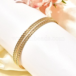 304 Stainless Steel Open Cuff Bangles for Women, Oval, Inner Diameter: 2-5/8x2 inch(6.55x5.05cm)(BJEW-Z083-02G-08)