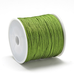 Nylon Thread, Chinese Knotting Cord, Olive Drab, 0.4mm, about 174.98 Yards(160m)/Roll(NWIR-Q008B-214)
