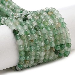 Natural Green Aventurine Beads Strands, Faceted, Round, 3.5mm, Hole: 0.8mm, about 117pcs/strand, 14.96''(38cm)(G-G161-A15-04)