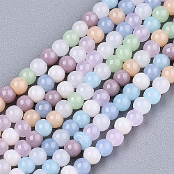 Opaque Glass Beads Strands, Rondelle, Mixed Color, 3x2.5mm, Hole: 0.7mm, about 137~142pcs/strand, 13.58 inch~14.17 inch(34.5cm~36cm)(X-GLAA-T006-10A)