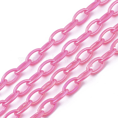 Hot Pink Acrylic Cable Chains Chain