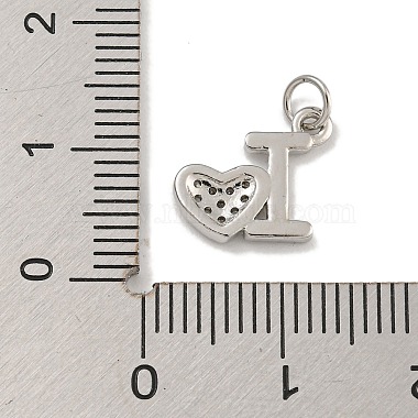 Rack Plating Brass Micro Pave Clear Cubic Zirconia Charms(KK-U030-22P)-3