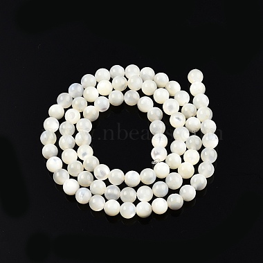 brins de perles de coquillage blanc naturel(X-SSHEL-N003-144D-01)-2