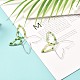 Butterfly Glass Beads Dangle Earrings for Girl Women(EJEW-JE04658-03)-2