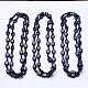 Synthetic Blue Goldstone Multi-strand Necklaces(NJEW-G921-02)-3