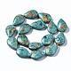 Dyed Synthetic Turquoise Teardrop Bead Strands(TURQ-Q100-10B)-2