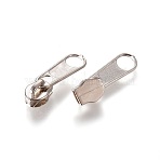 Alloy Zipper Puller, Garment Accessories, Platinum, 25.5~27.5x7x6.5mm(PALLOY-WH0065-88A-P)