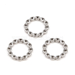 304 Stainless Steel Beads, Ring, Stainless Steel Color, 10x1.5mm, Hole: 7mm(STAS-T069-91P)