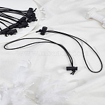 10Pcs Polyester Elastic Cable Ties, Black, 255mm(OCOR-LP0003-76)