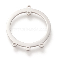 304 Stainless Steel Chandelier Components Links, Polishing, Ring, Stainless Steel Color, 33x28x1mm, Hole: 1.4mm(X-STAS-P245-41I)