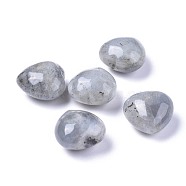 Natural Labradorite Heart Love Palm Worry Stone, Healing Crystal, 20x20x13~13.5mm(X-G-F659-B10)