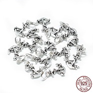 Thai 925 Sterling Silver Charms, with Jump Ring, Anchor, Antique Silver, 13x9x2.5mm, Hole: 4mm(X-STER-T002-107AS)