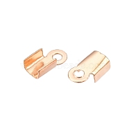 Iron Cord Ends, Light Gold, 5.5~6x3mm, Hole: 1.2mm(IFIN-T021-01KCG)