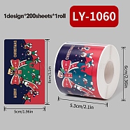 200Pcs Christmas Theme Paper Self-Adhesive Stickers, for Presents Decoration, Colorful, 80x50x0.1mm(DIY-M070-02P)