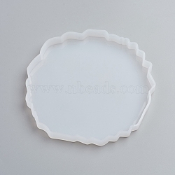 Silicone Cup Mat Molds, Resin Casting Molds, For UV Resin, Epoxy Resin Jewelry Making, Nuggets, White, 134x133x13mm, Inner Size: 120x119mm(DIY-G017-A04)