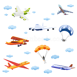 PVC Wall Stickers, for Wall Decoration, Airplane Pattern, 290x980mm(DIY-WH0228-342)