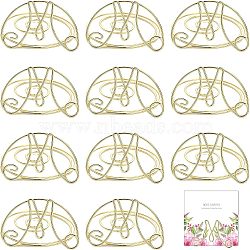 Iron Spiral Place Card Holders, Memo Holders, for Restaurants, Wedding, Office, M Shape, Golden, 53x51x28mm(AJEW-WH0318-07G)