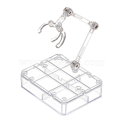 Plastic Model Toy Assembled Holder, with Iron Screws & Nuts, Clear, 7.3x9.3x2.1cm(ODIS-WH0025-23)