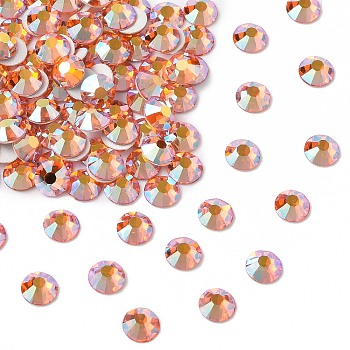 Preciosa&reg MAXIMA Crystal No Hotfix Flatback Stones, Czech Crystal, Dura Foiling, Round(438 11 615 Chaton Rose), 90310 200 Sun AB, SS8(2.3~2.5mm)