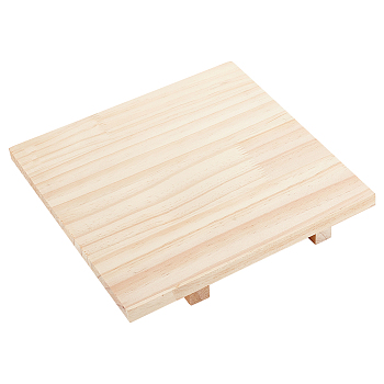 Wooden Clay Board Mat Mud Board, Square, for DIY Sculpture Craft Tool, BurlyWood, 24x24x2.95cm