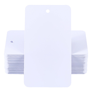100Pcs Rectangle Blank PVC Price Tags, White, 9x5x0.026cm