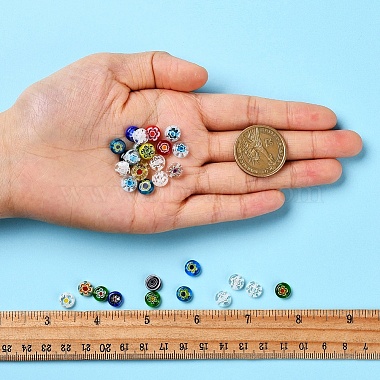 la main de perles de verre millefiori(LAMP-YW0001-03B)-4