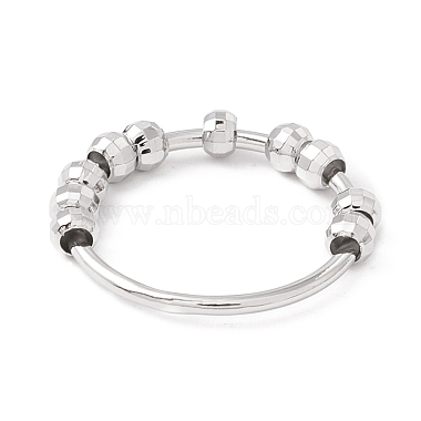 Bague perlée rotative à facettes en laiton(RJEW-H102-08P)-3