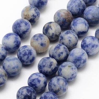 6mm RoyalBlue Round Blue Spot Stone Beads