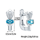 Pendientes de aro con circonitas cúbicas micropavé de plata esterlina bañada en rodio y antideslustre 925(SA3308-2)-2