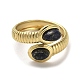 Открытое кольцо-манжета из натурального лазурита со змеей(RJEW-C036-01A-G)-2
