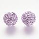 Half Drilled Czech Crystal Rhinestone Pave Disco Ball Beads(RB-A059-H12mm-PP9-371)-2
