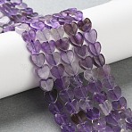 Natural Amethyst Beads Strands, Heart, 6x6x2mm, Hole: 0.7mm, about 71pcs/strand, 15.55''(39.5cm)(G-M403-A47-02)