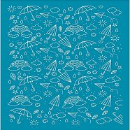 Silk Screen Printing Stencil, for Painting on Wood, DIY Decoration T-Shirt Fabric, Umbrella Pattern, 100x127mm(DIY-WH0341-071)