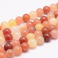 Natural Topaz Jade Bead Strands, Round, 6mm, Hole: 1mm, about 63pcs/strand, 15.5 inch(G-K153-B43-6mm)
