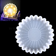 DIY Decoration Silicone Molds, for Night Lamp Making, Resin Casting Molds, For UV Resin, Epoxy Resin Craft Making, Sunflower, White, 163x41mm(DIY-C014-03A)