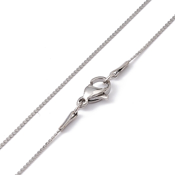 304 Stainless Steel Serpentine Chain Necklace for Men Women, Stainless Steel Color, 17.72 inch(45cm)