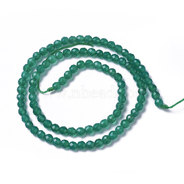 Natural Green Onyx Agate Beads Strands(G-F596-12B-4mm)-2