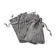 Polyester Imitation Burlap Packing Pouches Drawstring Bags(ABAG-R005-9x12-04)-1