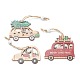 Christmas Themed Natural Wood Pendant Decorations(HJEW-P010-01)-1