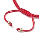 Fortune Cat Handmade Porcelain & Natural Carnelian & Acrylic Braided Bead Bracelets(BJEW-JB10504)-4