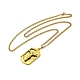 Jésus rectangle tag 201 collier pendentif en acier inoxydable avec chaînes de boîte en fer(NJEW-D048-07G)-1
