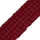 brins de perles de verre d&eacute;poli transparent(GLAA-N072-01A-A16)-1