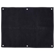 Nylon Badge Display Cloth, Jewelry Display, Wall Cloth, Rectangle, Black, 45x60x0.25cm, Hole: 9.5mm(DJEW-WH0011-03A)