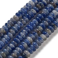 Natural Blue Spot Jasper Beads Strands, Rondelle, 4~4.5x2~2.5mm, Hole: 1mm, about 157~162pcs/strand, 15.16~15.55''(38.5~39.5cm)(G-K343-C18-01)