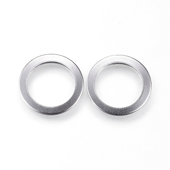 Tarnish Resistant 304 Stainless Steel Linking Rings, Stainless Steel Color, 15x1mm