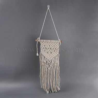 Cotton Cord Macrame Woven Wall Hanging(HJEW-C010-10)-3