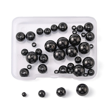 Black Round 304 Stainless Steel Beads