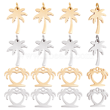 Golden & Stainless Steel Color Tree 201 Stainless Steel Pendants
