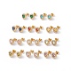 Cubic Zirconia & Rhinestone Heart Stud Earrings(EJEW-A080-03M-G)-1